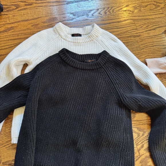 Quince White and Black Sweater Cotton. XS - Picture 1 of 1